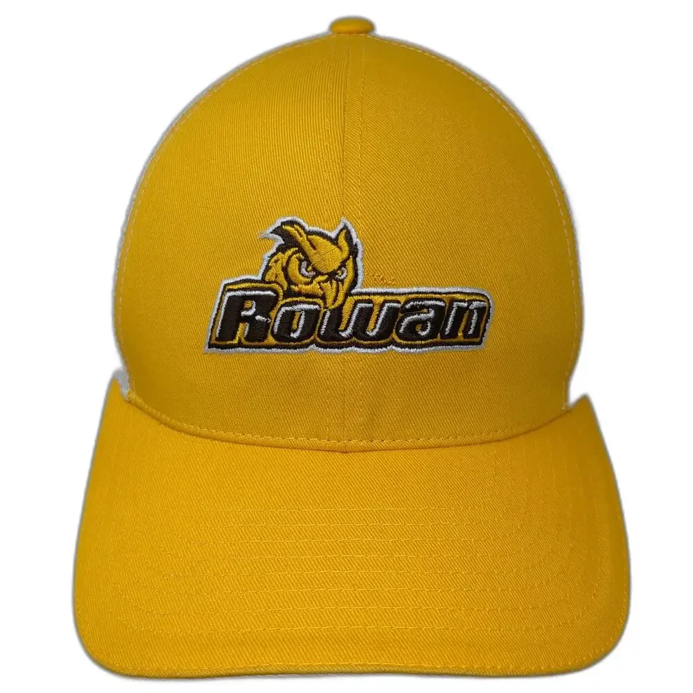 Colosseum Trucker Hat Yellow White One Size Rowan University Owls Mesh Snapback